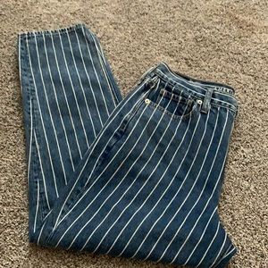 American Eagle Outfitters Blue Pinstripe Jeans